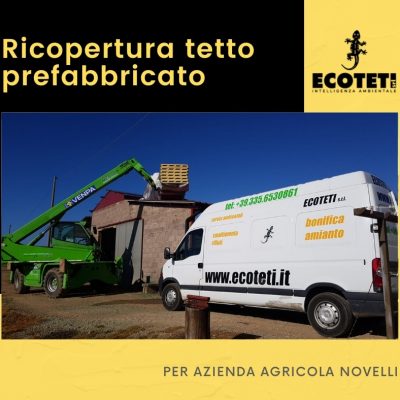 Ricopertura tetto prefabbricato e bonifica Amianto Ecoteti srl