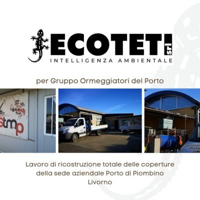 Ricostruzione totale delle coperture della sede aziendale porto di piombino Livorno