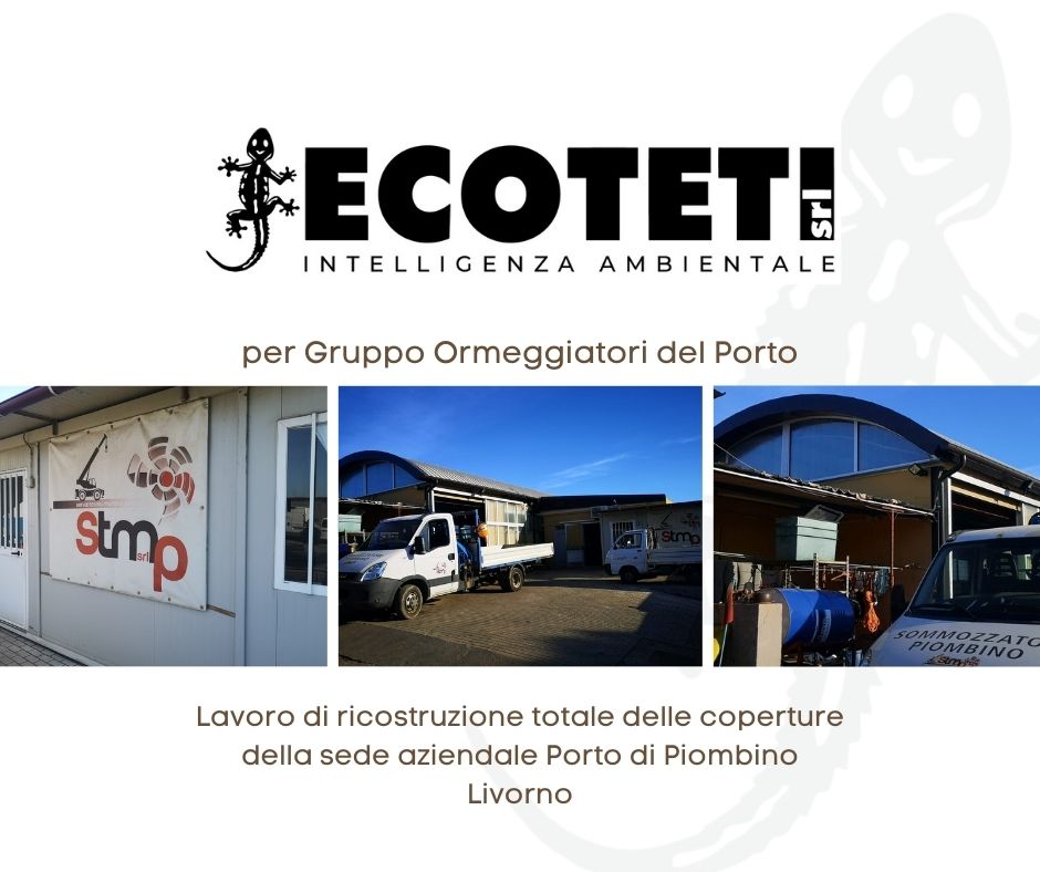 Ricostruzione totale delle coperture della sede aziendale porto di piombino Livorno