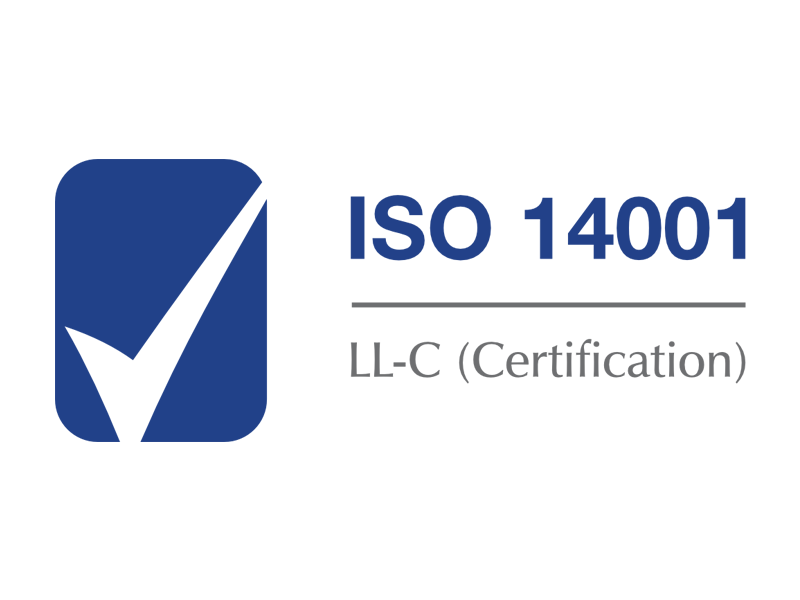 Logo per Azienda certificata LL-C Certification ISO 14001 Sistema di gestione per l’ambiente su normative internazionali - Ecoteti srl